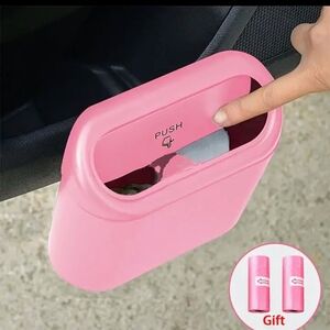 Mini Trash Can For Your Car. (Pink)